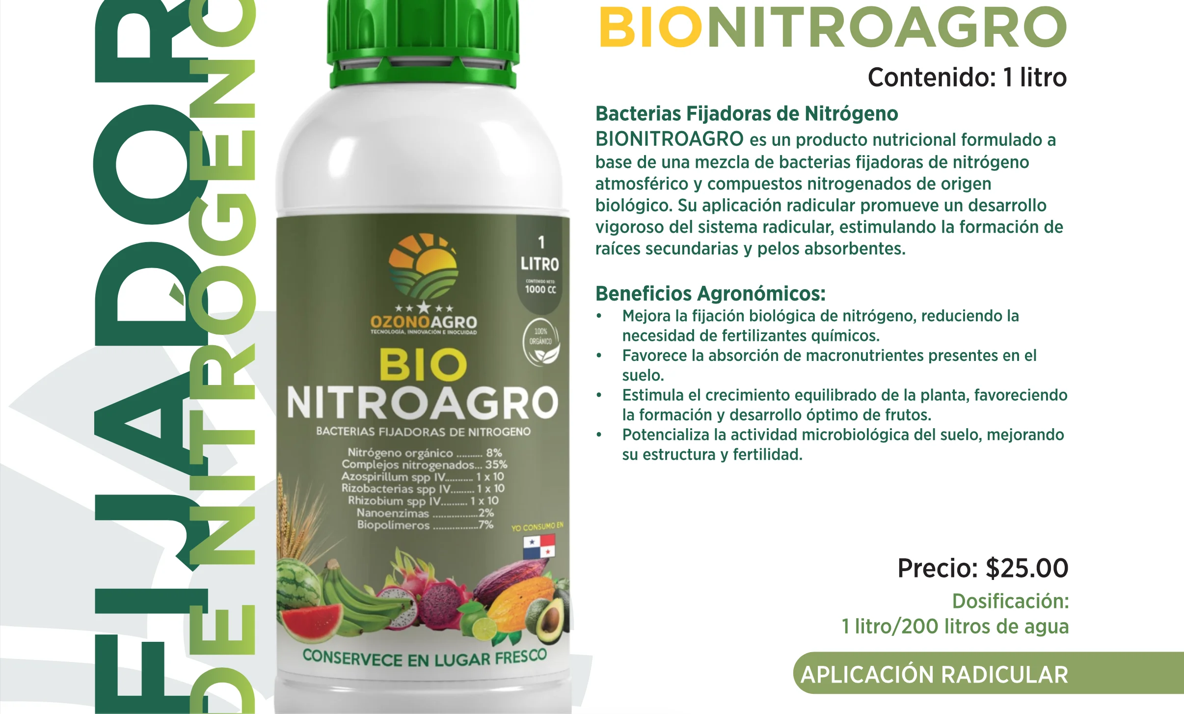 Composición Bio Nitro Agro